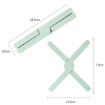 2 pezzi addensato a forma di X in silicone pieghevole tappetino da cucina sottobicchiere per pasto ad alta temperatura per isolamento termico, Green, Blue, Orange, Dark Gray
