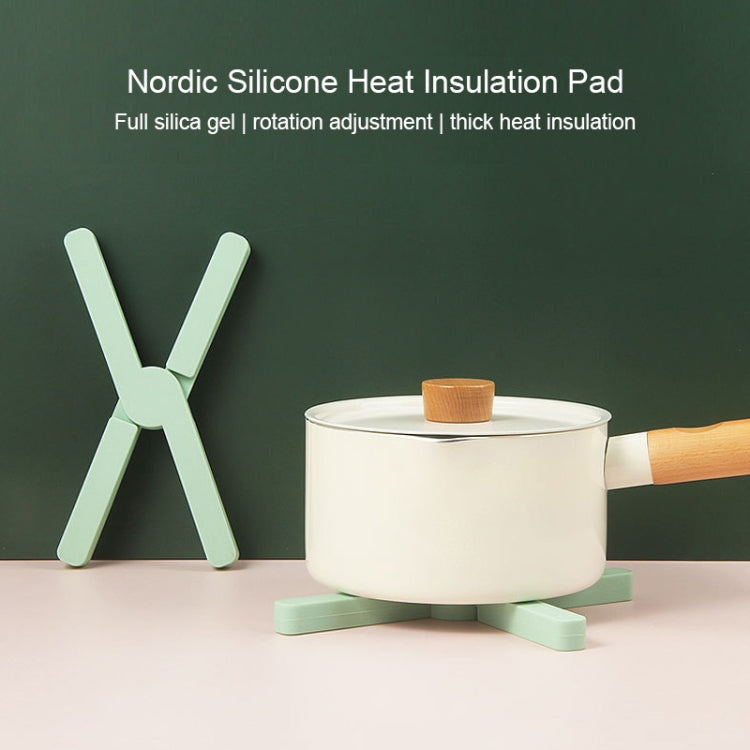 2 pezzi addensato a forma di X in silicone pieghevole tappetino da cucina sottobicchiere per pasto ad alta temperatura per isolamento termico, Green, Blue, Orange, Dark Gray