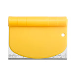 Raschietto per taglierina per pasta in acciaio inossidabile da 2 pezzi con strumenti per la cottura con taglierina a scala, 2 PCS  Noodle Cutter (Yellow)