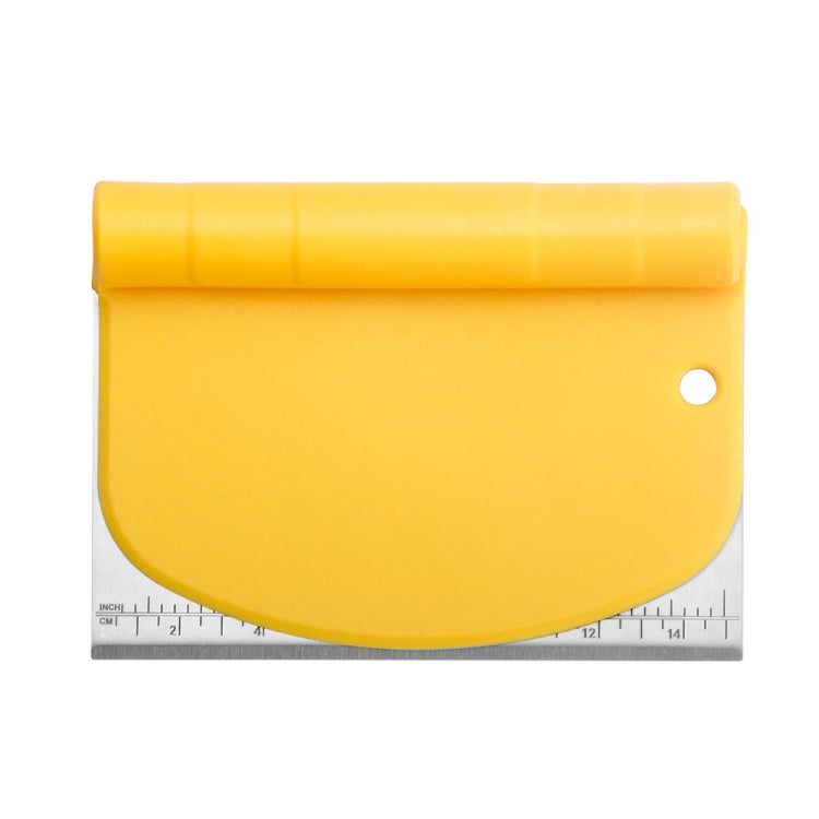 Raschietto per taglierina per pasta in acciaio inossidabile da 2 pezzi con strumenti per la cottura con taglierina a scala, 2 PCS  Noodle Cutter (Yellow)