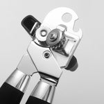 2 pezzi manuale in acciaio inox multifunzione potente coltello apriscatole da cucina strumento apriscatole, Black + Silver
