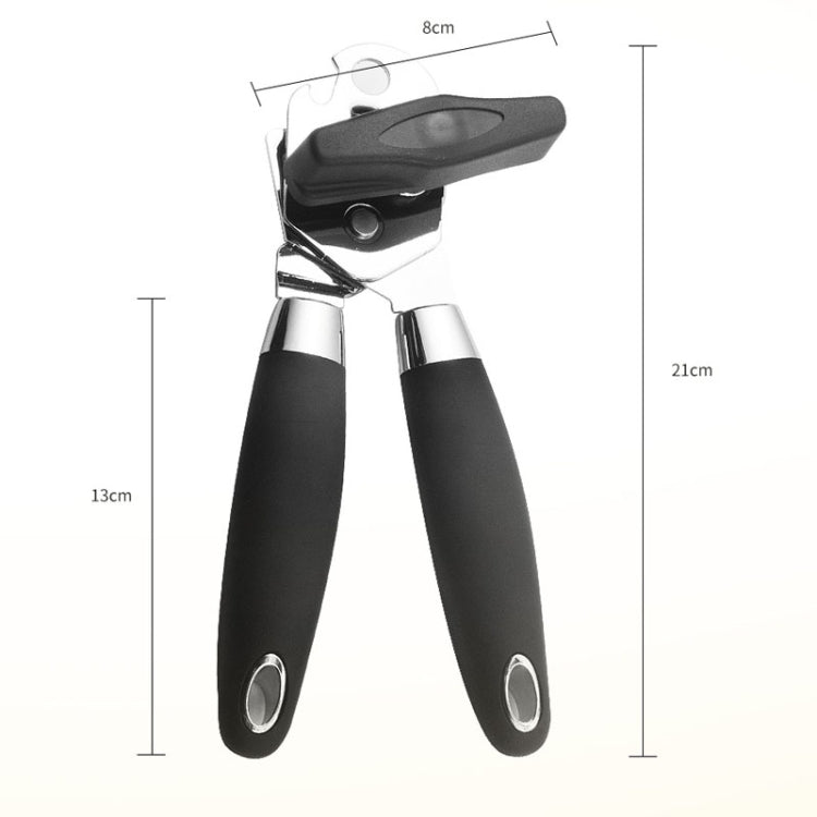 2 pezzi manuale in acciaio inox multifunzione potente coltello apriscatole da cucina strumento apriscatole, Black + Silver