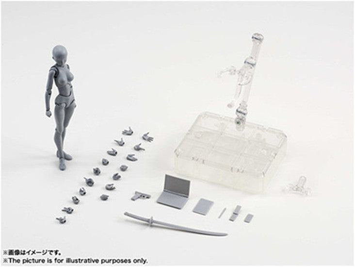 Figuarts Body Body-Chan Body-Kun Colore grigio Ver Nero PVC Action Figure Modello da collezione