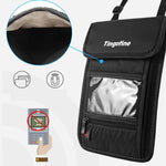 Borsa da viaggio per passaporto, borsa per passaporto, borsa per documenti, borsa per documenti, antifurto, RFID multifunzionale, 21x16cm