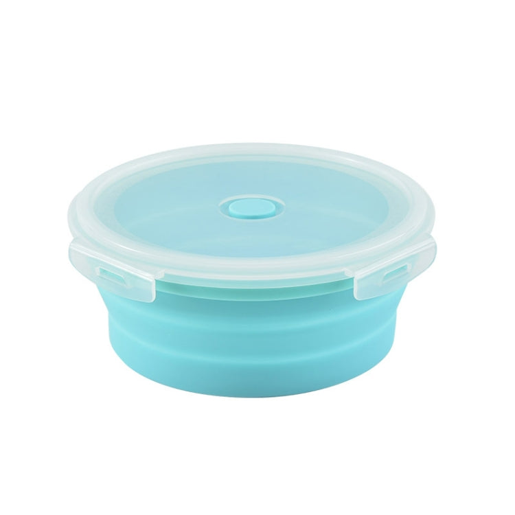 Scatola da pranzo pieghevole portatile da 2 pezzi per microonde, scatola da pranzo rotonda in silicone, consegna a colori casuale, 350ml, 500ml, 800ml, 1200ml