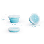 Scatola da pranzo pieghevole portatile da 2 pezzi per microonde, scatola da pranzo rotonda in silicone, consegna a colori casuale, 350ml, 500ml, 800ml, 1200ml