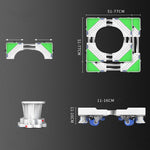 Staffa per frigorifero regolabile in acciaio inossidabile Staffa base per lavatrice, Single Tube 4 Legs, Single Tube 4 Wheels, Single Tube 8 Legs, Single Tube 4 Wheels + 4 Legs, Double Tubes 4 Wheels + 4 Legs, Double Tubes 4 Wheels + 8 Legs            ...