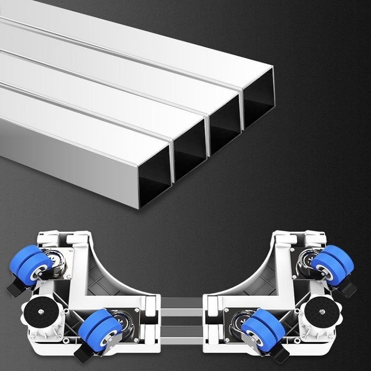 Staffa per frigorifero regolabile in acciaio inossidabile Staffa base per lavatrice, Single Tube 4 Legs, Single Tube 4 Wheels, Single Tube 8 Legs, Single Tube 4 Wheels + 4 Legs, Double Tubes 4 Wheels + 4 Legs, Double Tubes 4 Wheels + 8 Legs            ...