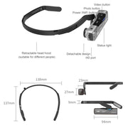 Telecamera sportiva intelligente per video live con messa a fuoco automatica ORDRO EP7 4K montata sulla testa, Without Remote Control, With Remote Control