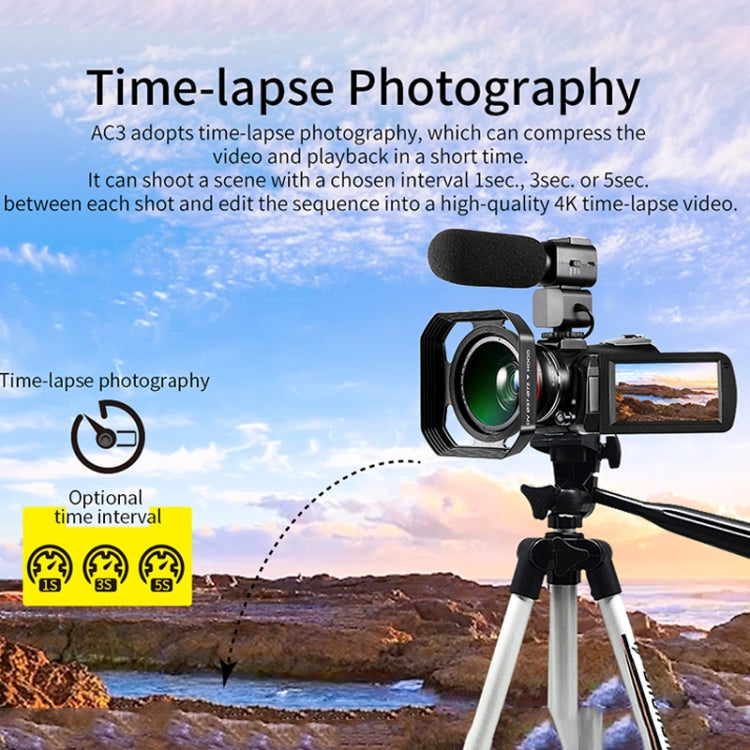 Videocamera digitale ORDRO AC3 4K con schermo IPS 3,1"