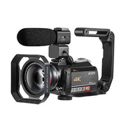 Videocamera digitale DV con zoom ottico 12X ORDRO AC5 4K HD per visione notturna, Standard, Standard + Microphone, Standard + Microphone + Handheld Stand, Standard+  Microphone + Fill Light