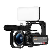 Videocamera digitale DV con zoom ottico 12X ORDRO AC5 4K HD per visione notturna, Standard, Standard + Microphone, Standard + Microphone + Handheld Stand, Standard+  Microphone + Fill Light