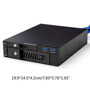 Staffa per disco rigido con scatola per disco rigido per unità ottica a doppio alloggiamento Oimaster MR-6203, MR-6203