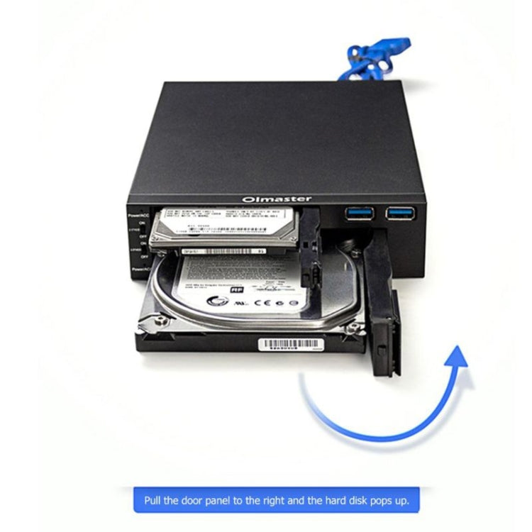 Staffa per disco rigido con scatola per disco rigido per unità ottica a doppio alloggiamento Oimaster MR-6203, MR-6203