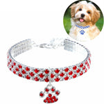 2 pezzi di collare per animali domestici con diamanti elastici per collane per cani e gatti, S, M, L
