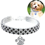 2 pezzi di collare per animali domestici con diamanti elastici per collane per cani e gatti, S, M, L