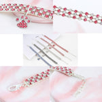 2 pezzi di collare per animali domestici con diamanti elastici per collane per cani e gatti, S, M, L
