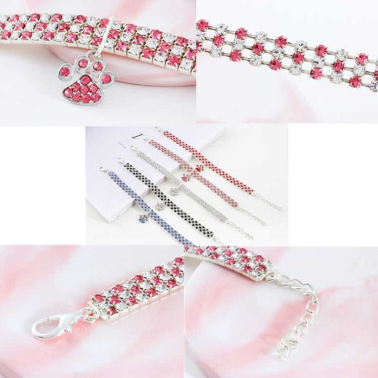 Collare per animali domestici con diamanti elastico S M L