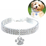 2 pezzi di collare per animali domestici con diamanti elastici per collane per cani e gatti, S, M, L