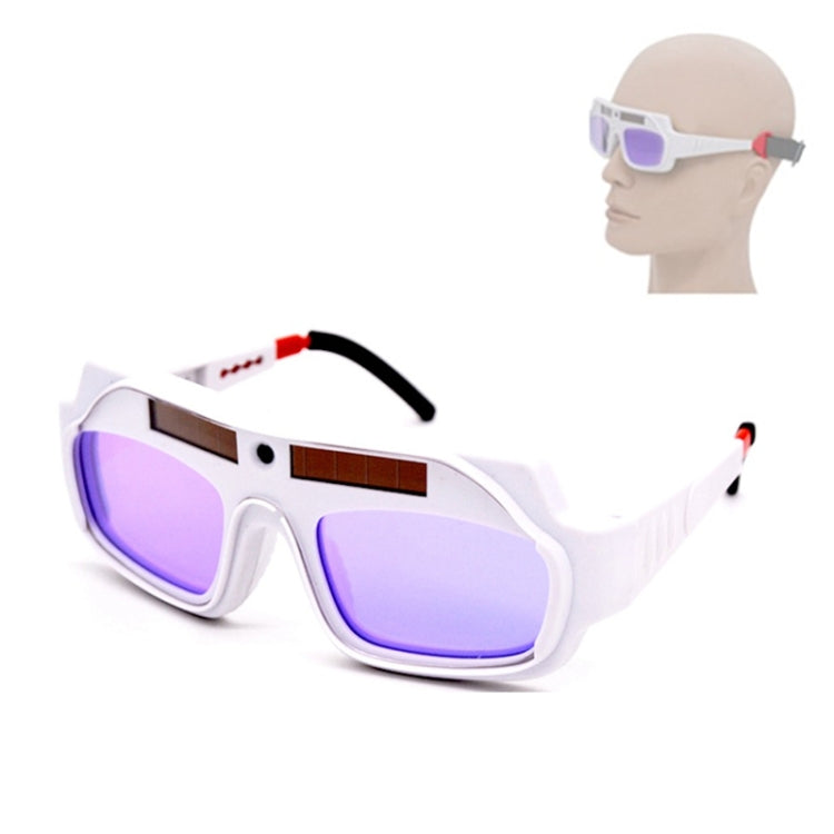 Occhiali per saldatura fotoelettrica anti-ultravioletti anti-forte con oscuramento automatico, (White), (Black)