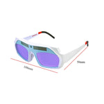 Occhiali per saldatura fotoelettrica anti-ultravioletti anti-forte con oscuramento automatico, (White), (Black)