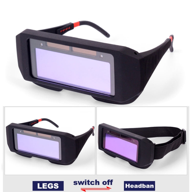 Occhiali per saldatura fotoelettrica anti-ultravioletti anti-forte con oscuramento automatico, (White), (Black)