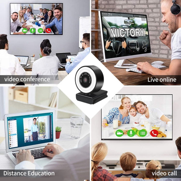 X98 Telecamera HD Fill Light senza unità USB con microfono, 720P, 1080P, 2K Auto Focus