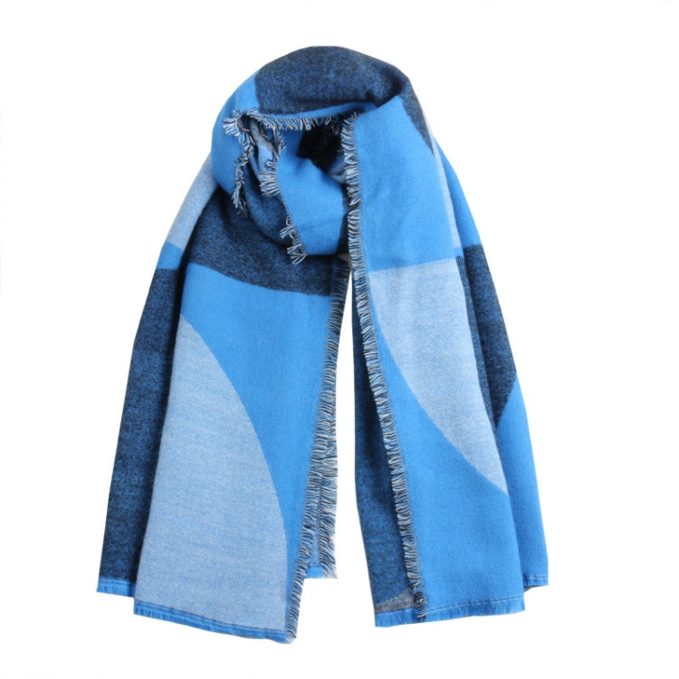 Sciarpa scialle a doppio uso in cashmere con colori geometrici Y70