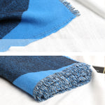 Sciarpa scialle a doppio uso in cashmere con colori geometrici Y70