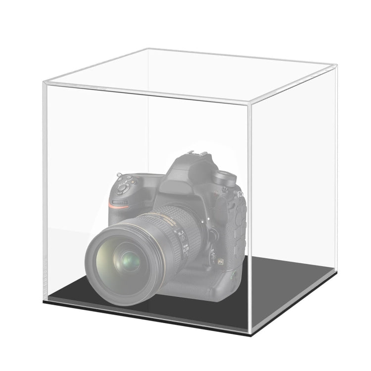 Scatola da appoggio per vetrina in plexiglass con coperchio per display in acrilico trasparente per fotocamera, Large 24x24x24cm, Small 10x10x10cm