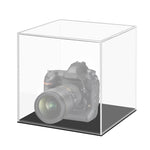 Scatola da appoggio per vetrina in plexiglass con coperchio per display in acrilico trasparente per fotocamera, Large 24x24x24cm, Small 10x10x10cm