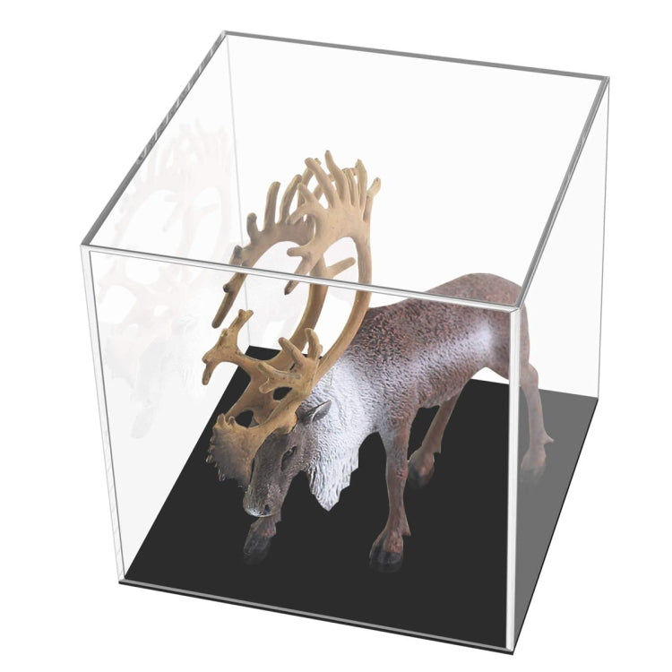 Scatola da appoggio per vetrina in plexiglass con coperchio per display in acrilico trasparente per fotocamera, Large 24x24x24cm, Small 10x10x10cm