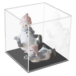 Scatola da appoggio per vetrina in plexiglass con coperchio per display in acrilico trasparente per fotocamera, Large 24x24x24cm, Small 10x10x10cm