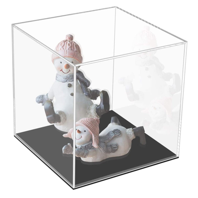 Scatola da appoggio per vetrina in plexiglass con coperchio per display in acrilico trasparente per fotocamera, Large 24x24x24cm, Small 10x10x10cm