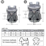 Doglemi Zaino per animali domestici Borsa a tracolla per cani Borsa per cani in rete traspirante, M, L