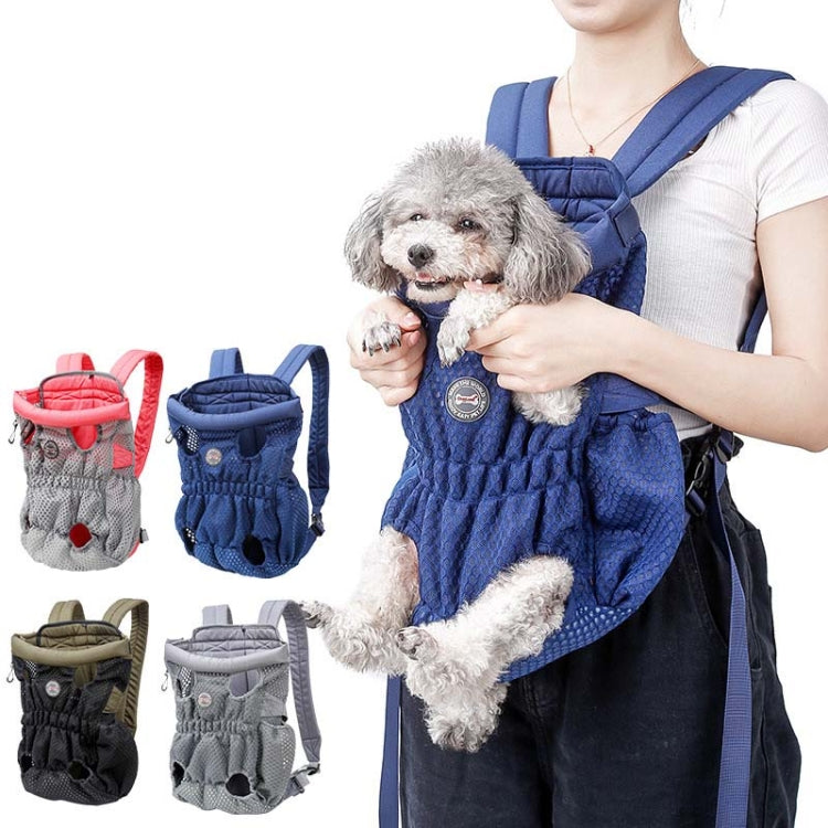 Doglemi Zaino per animali domestici Borsa a tracolla per cani Borsa per cani in rete traspirante, M, L