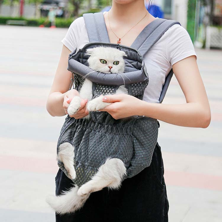 Doglemi Zaino per animali domestici Borsa a tracolla per cani Borsa per cani in rete traspirante, M, L