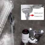 Tipo di connessione del rubinetto dell'acqua calda elettrica Zoosen Spina europea del rubinetto dell'acqua calda istantanea, White, With shower Head Connector, White + Leak Protection