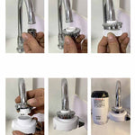 Tipo di connessione del rubinetto dell'acqua calda elettrica Zoosen Spina europea del rubinetto dell'acqua calda istantanea, White, With shower Head Connector, White + Leak Protection
