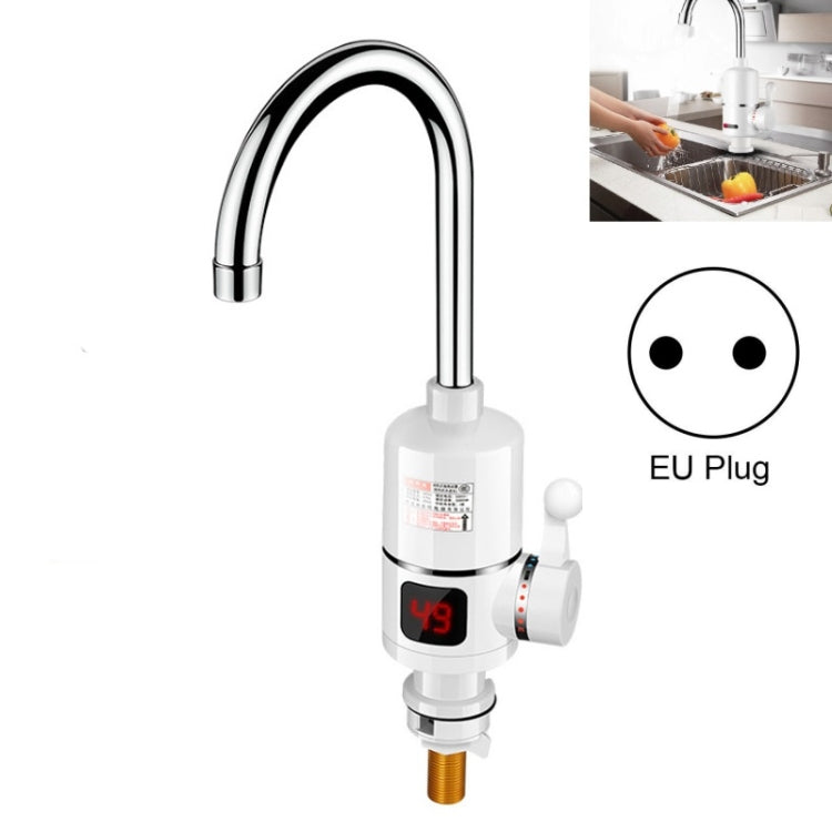 Rubinetto elettrico istantaneo per acqua calda da cucina Spina europea, Lamp Display Big Elbow, Digital Display Big Elbow