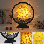 Lampada da tavolo creativa fatta a mano fai-da-te con luci e ombre di carta, Round-shaped, Fan-shaped, Arc-shaped