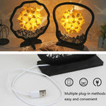 Lampada da tavolo creativa fatta a mano fai-da-te con luci e ombre di carta, Round-shaped, Fan-shaped, Arc-shaped