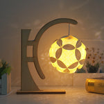 Lampada da tavolo creativa fatta a mano fai-da-te con luci e ombre di carta, Round-shaped, Fan-shaped, Arc-shaped