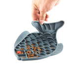 Ciotola anti-soffocamento in silicone per cani e gatti da 2 pezzi, Fish Type, Flower Type, Claw Type