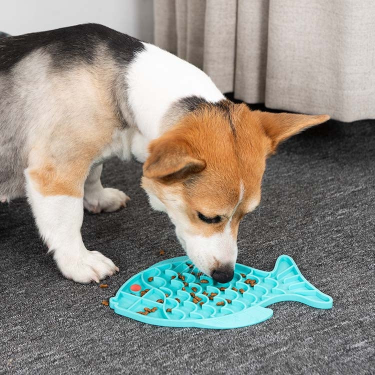 Ciotola anti-soffocamento in silicone per cani e gatti da 2 pezzi, Fish Type, Flower Type, Claw Type