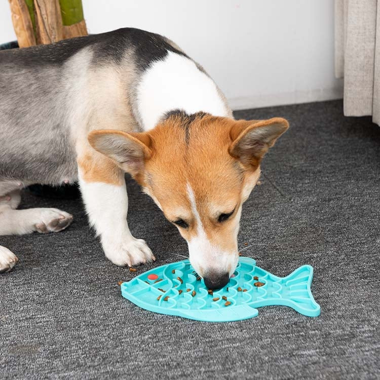 Ciotola anti-soffocamento in silicone per cani e gatti da 2 pezzi, Fish Type, Flower Type, Claw Type