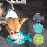 Ciotola anti-soffocamento in silicone per cani e gatti da 2 pezzi, Fish Type, Flower Type, Claw Type