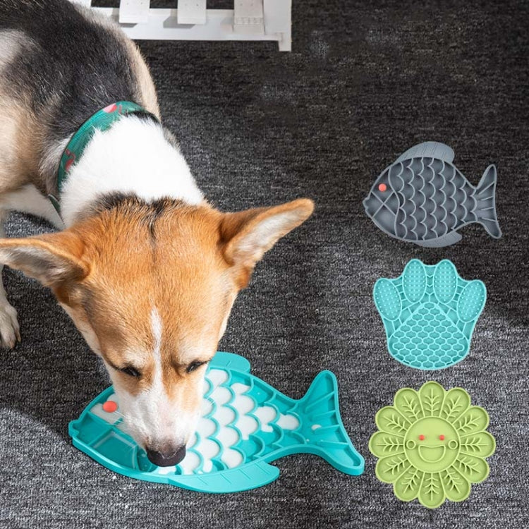 Ciotola anti-soffocamento in silicone per cani e gatti da 2 pezzi, Fish Type, Flower Type, Claw Type
