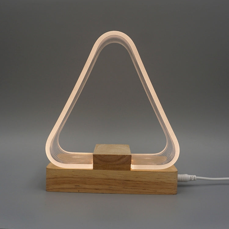 Lampada da scrivania LED USB in acrilico bianco caldo