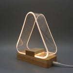 Lampada da scrivania USB semplice da studio Luce notturna in acrilico a LED